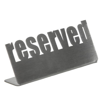 Табличка настольная «Reserved 2» Luxstahl 140х50 мм - изображение 2